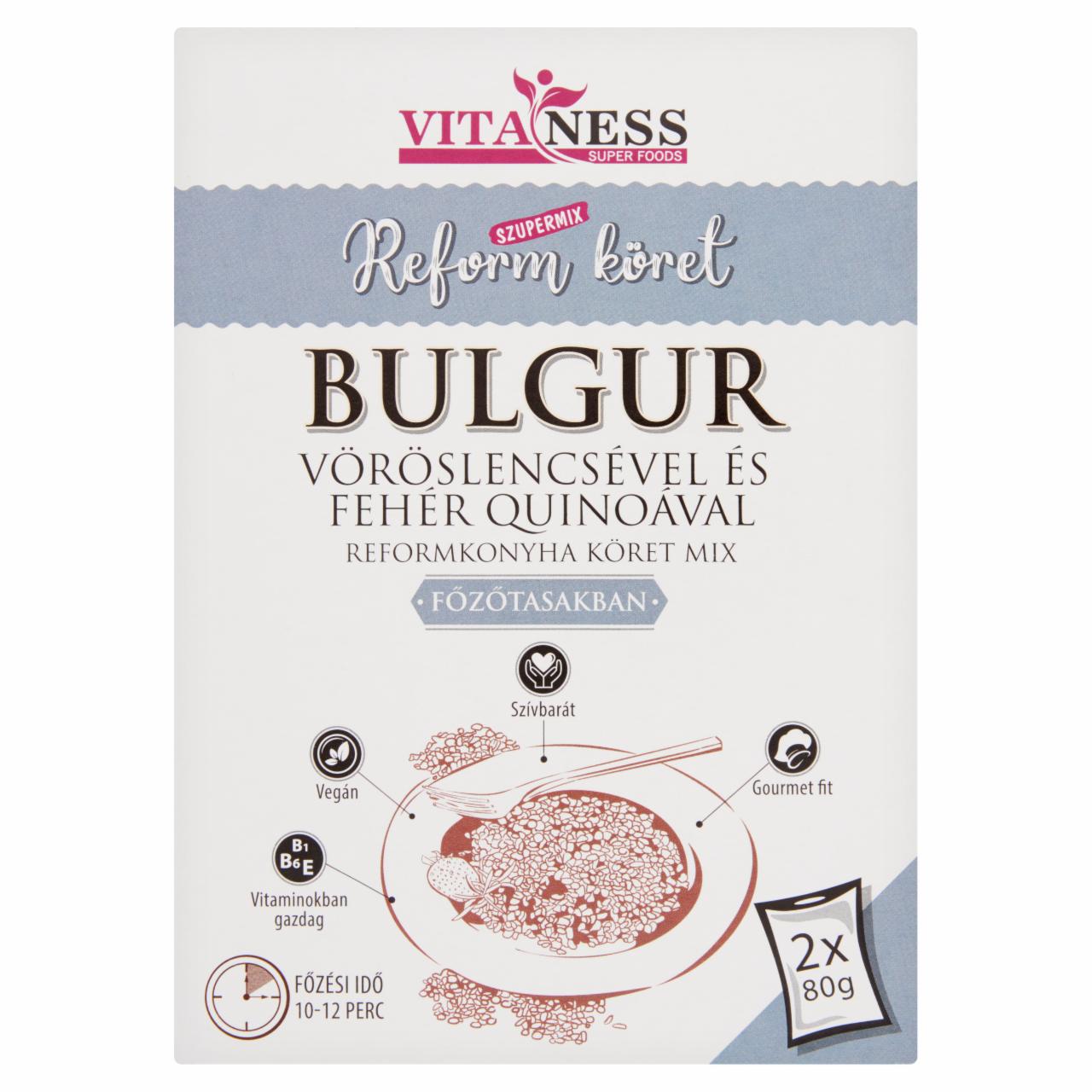 Képek - Vitaness Szupermix Reform köret bulgur vöröslencsével és fehér quinoával 2 db 160 g