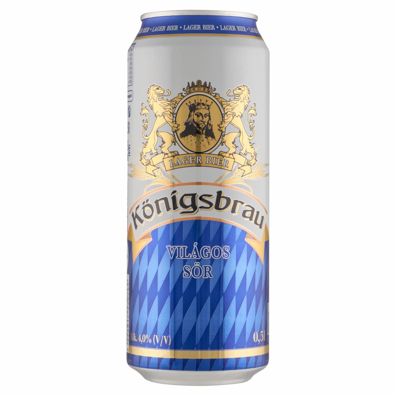 Képek - Königsbrau világos sör 4% 0,5 l