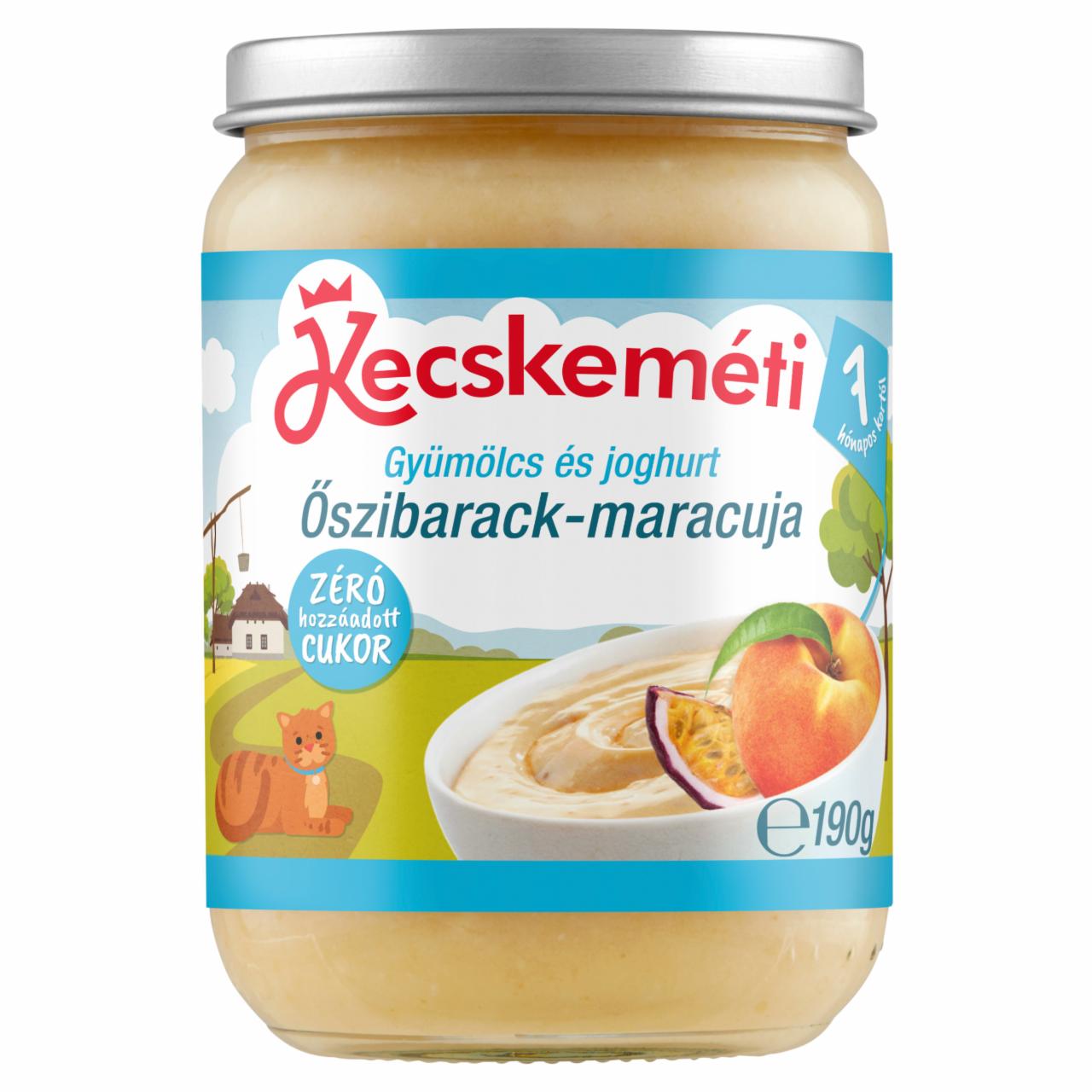 Képek - Kecskeméti bio gyümölcs és joghurt őszibarack-maracuja bébidesszert 7 hónapos kortól 190 g