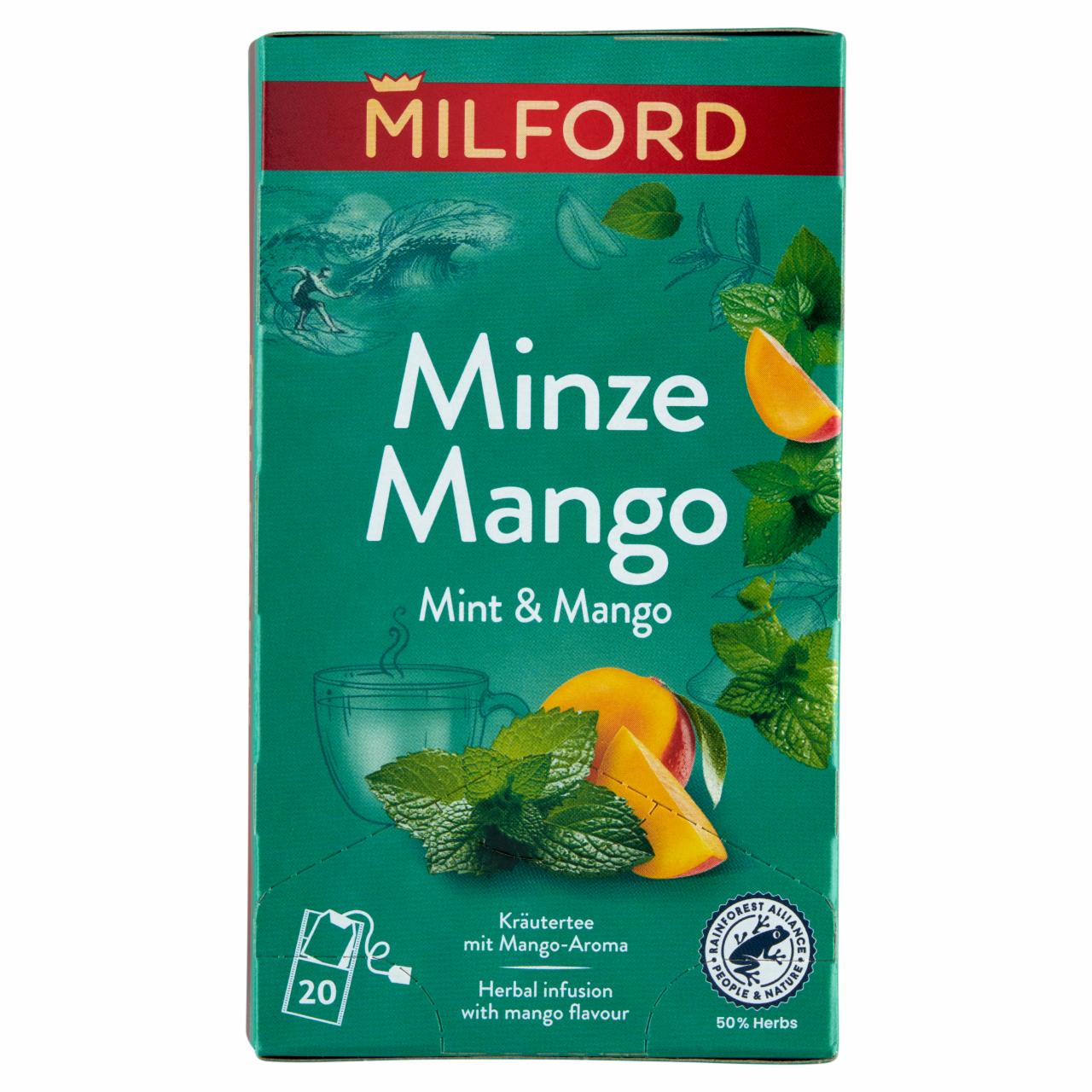 Képek - Milford mangóízű gyógynövényes tea 20 filter 35 g 