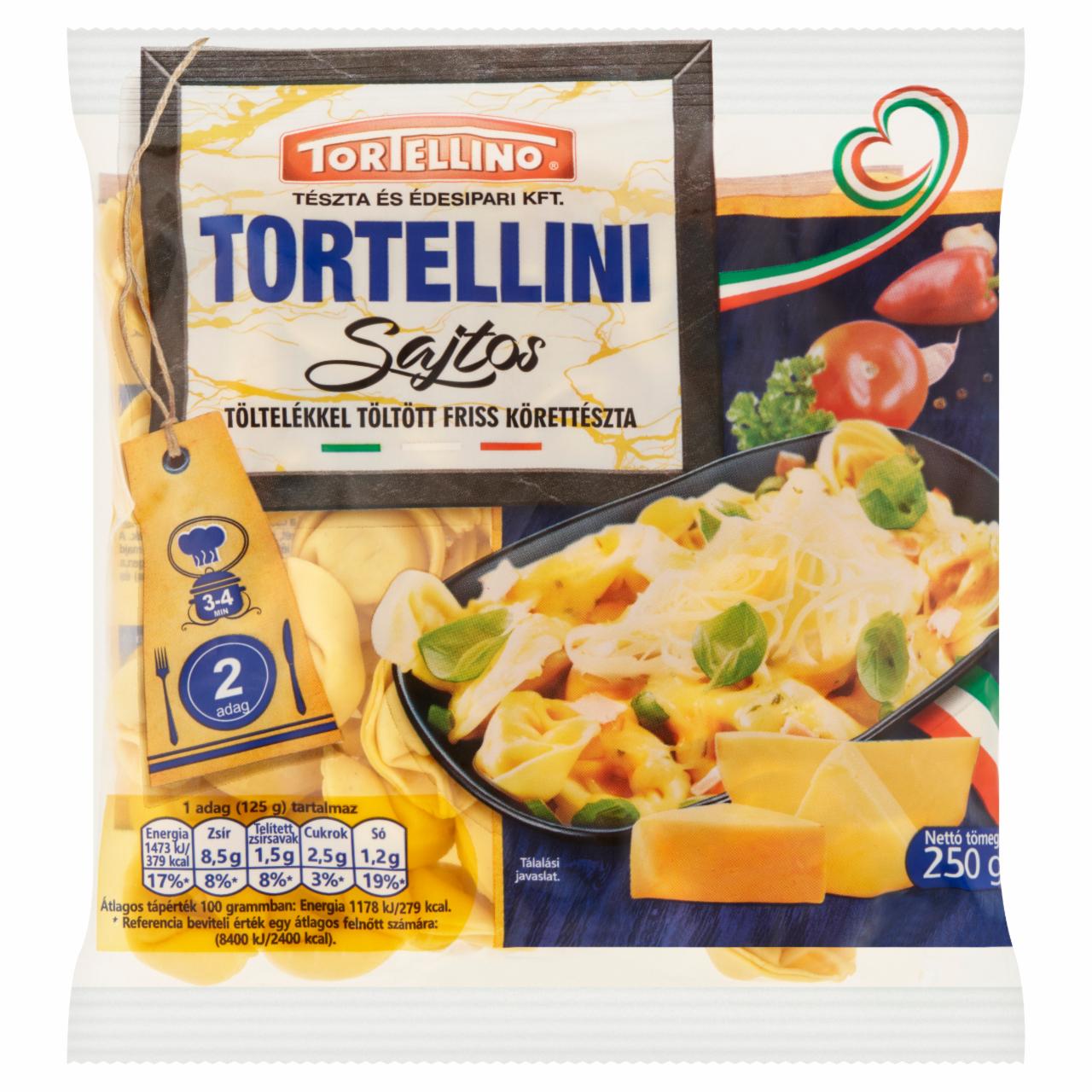 Képek - Tortellino Tortellini sajtos töltelékkel töltött friss körettészta 250 g