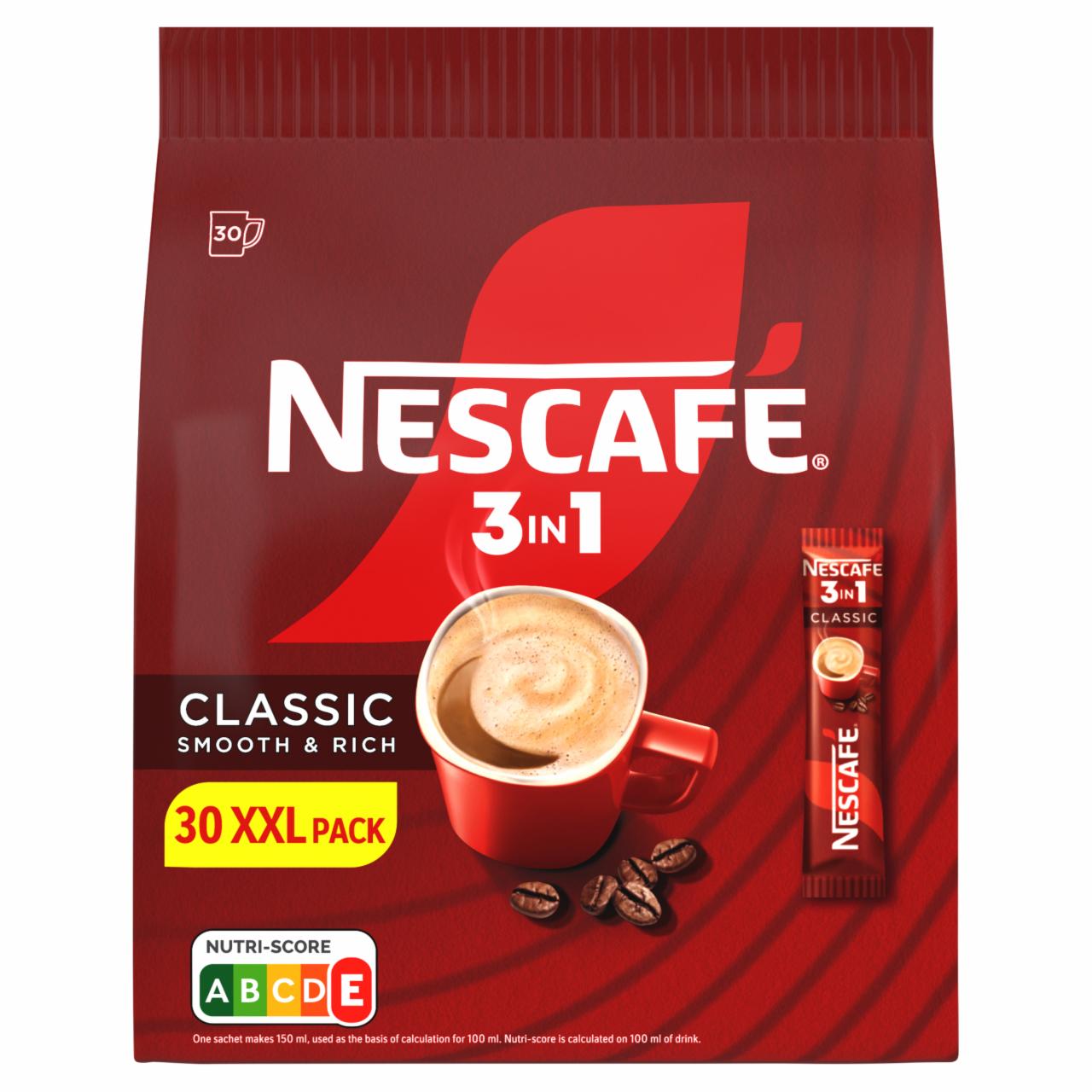 Képek - NESCAFÉ 3in1 Classic azonnal oldódó kávéspecialitás 30 x 16,5 g (495 g)