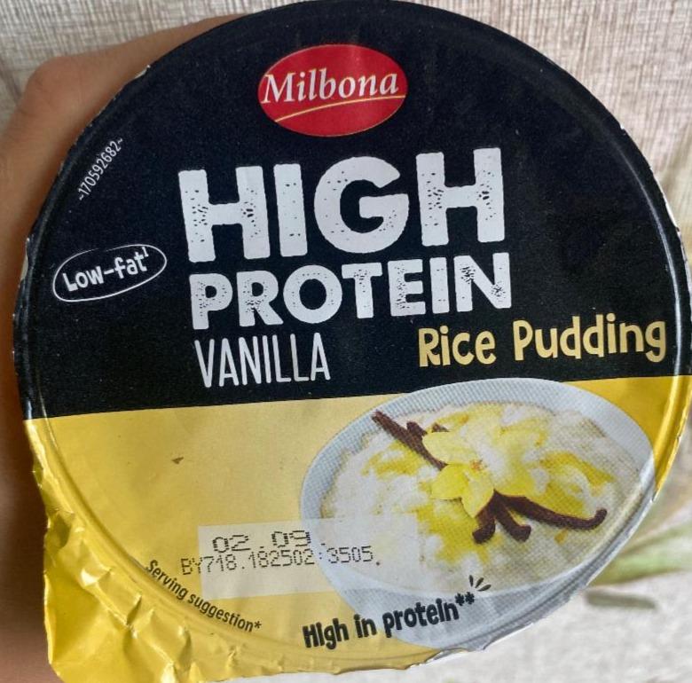 Képek - High protein Vanilla rice pudding Milbona