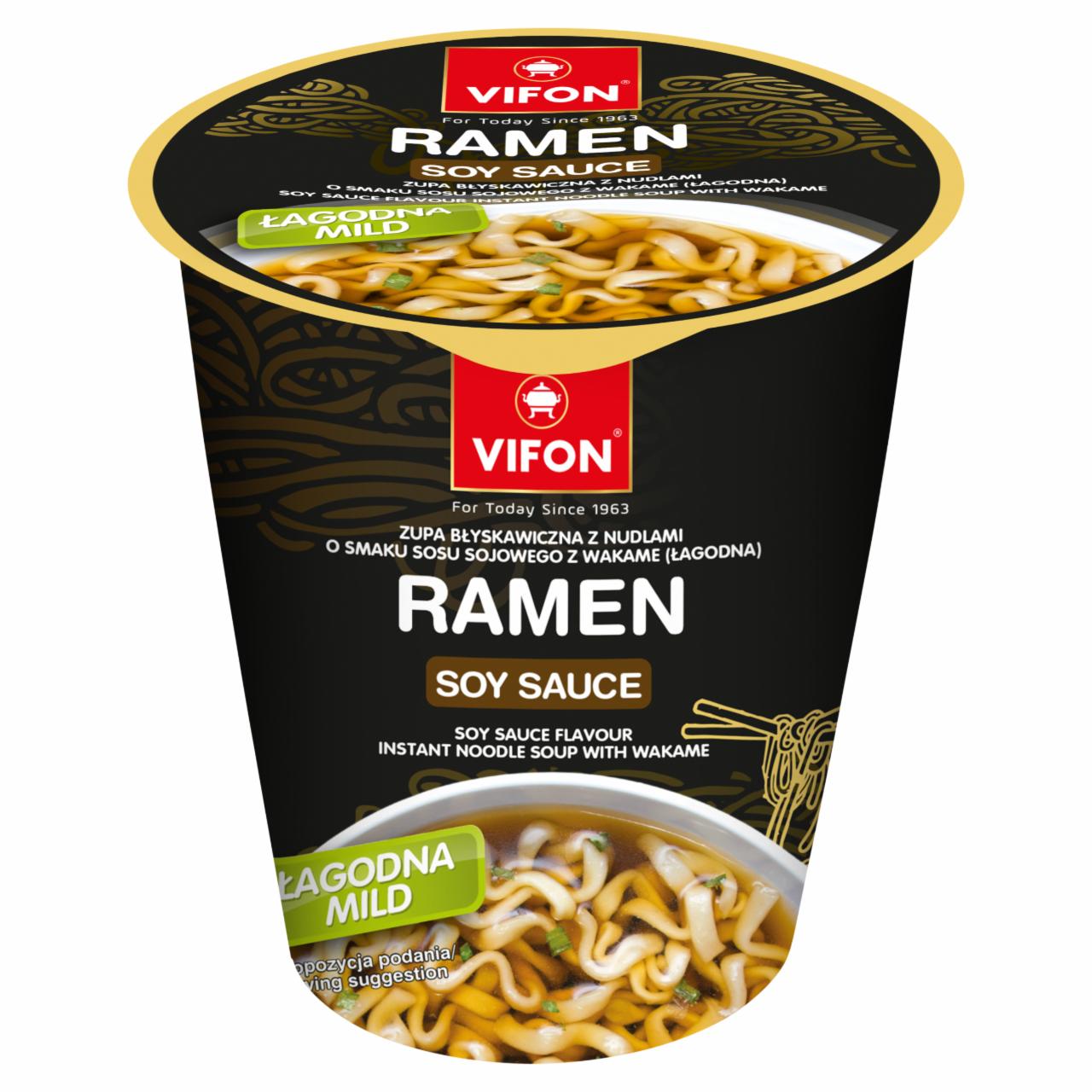 Képek - Ramen japán instant búzatésztás leves wakaméval pohárban Vifon