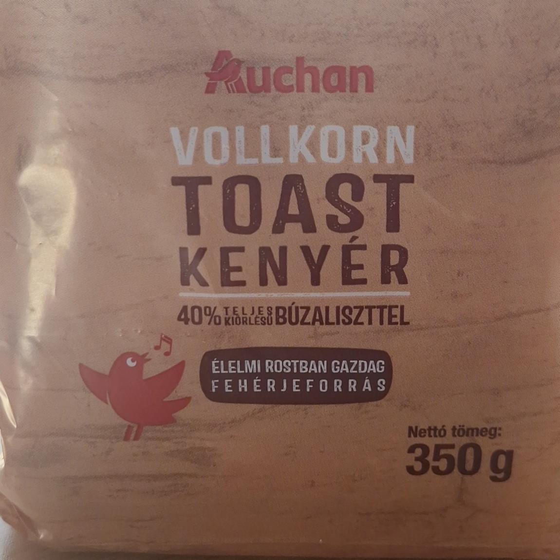 Képek - Vollkorn toast kenyér 40% teljes kiőrlésű búzaliszttel Auchan