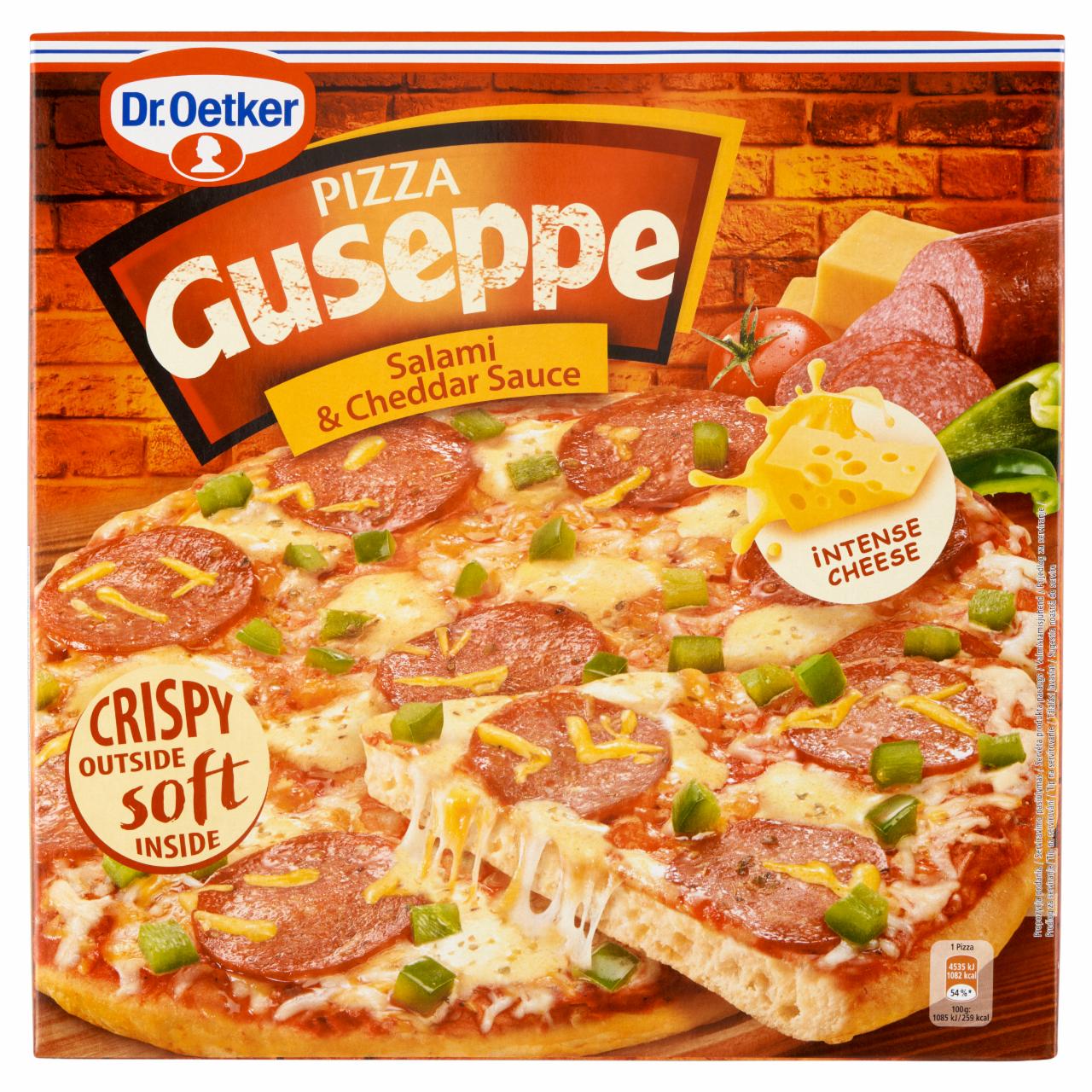 Képek - Dr. Oetker Guseppe gyorsfagyasztott pizza szalámival és cheddar szósszal 418 g