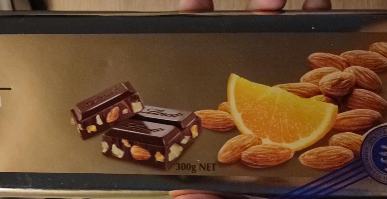 Képek - Lindt étcsokoládé naranccsal és mandulával 300 g