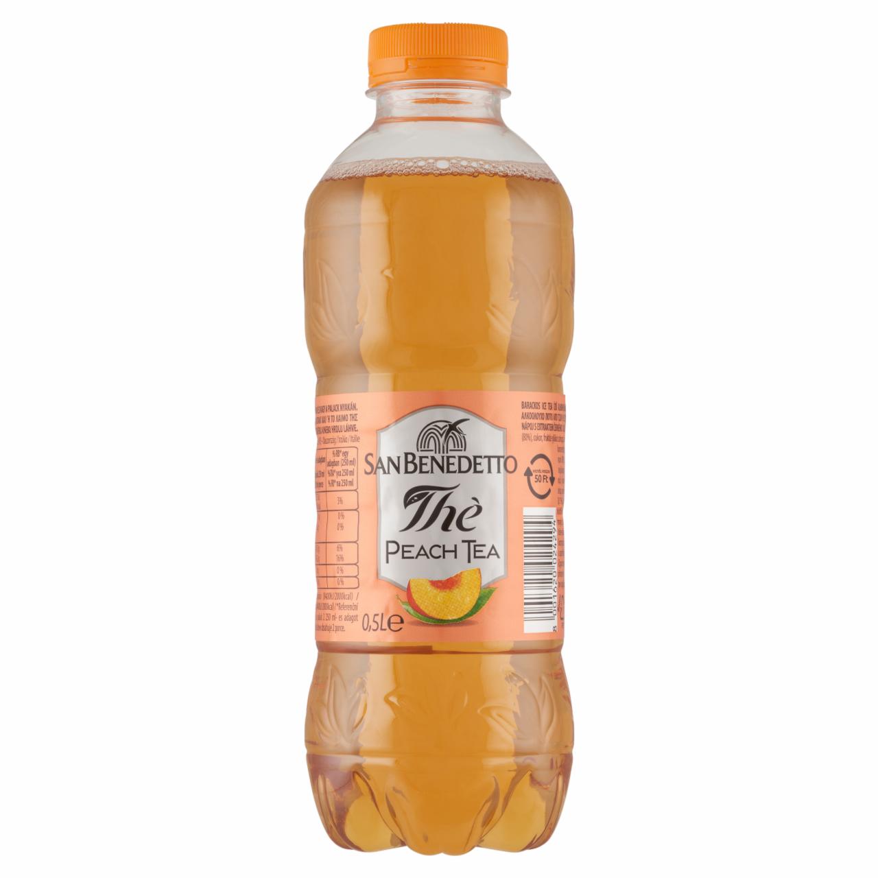 Képek - San Benedetto barackos ice tea ízű alkoholmentes üdítőital cukorral és édesítőszerekkel 0,5 l