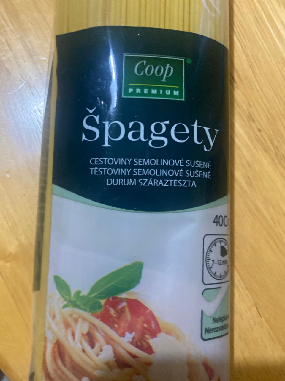 Képek - Špagety Durum száraztésta Coop Premium