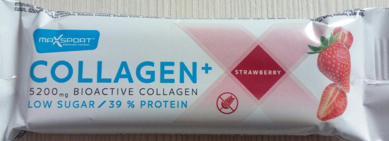 Képek - MaxSport Collagen+ protein szelet eperrel és kollagénnel, tejcsokoládé bevonatban 40 g