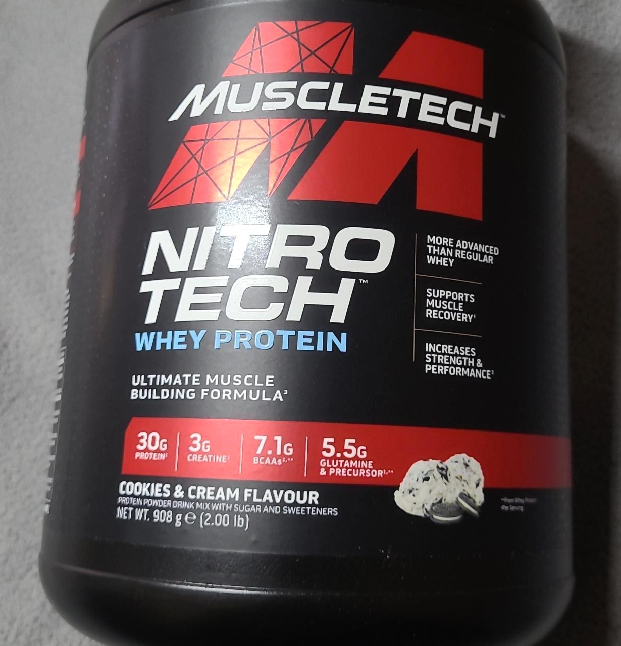 Képek - Nitro tech whey protein Cookies & cream flavour Muscletech