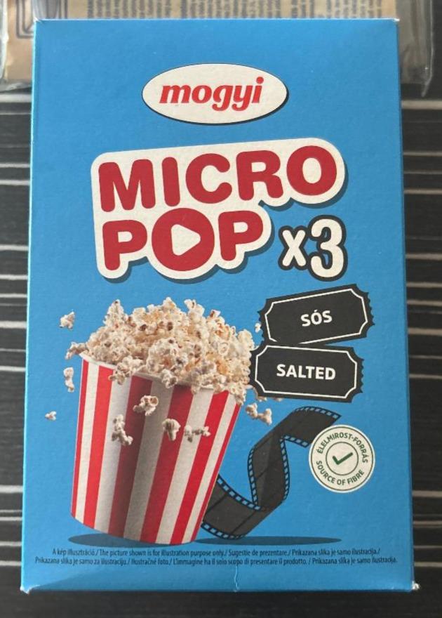 Képek - Mogyi Micro Pop sós, mikrohullámú sütőben elkészíthető pattogatni való kukorica 3 x 100 g (300 g)