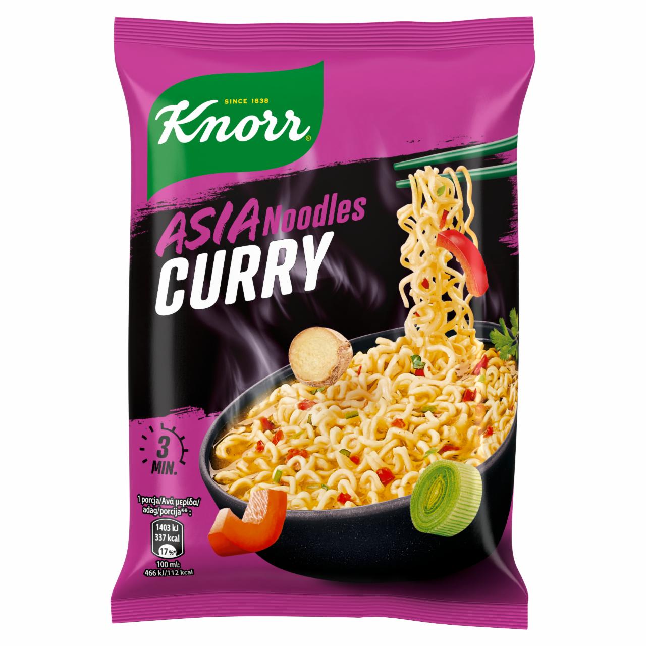 Képek - Knorr Asia Noodles ázsiai jellegű instant tésztás leves curry ízesítéssel 70 g