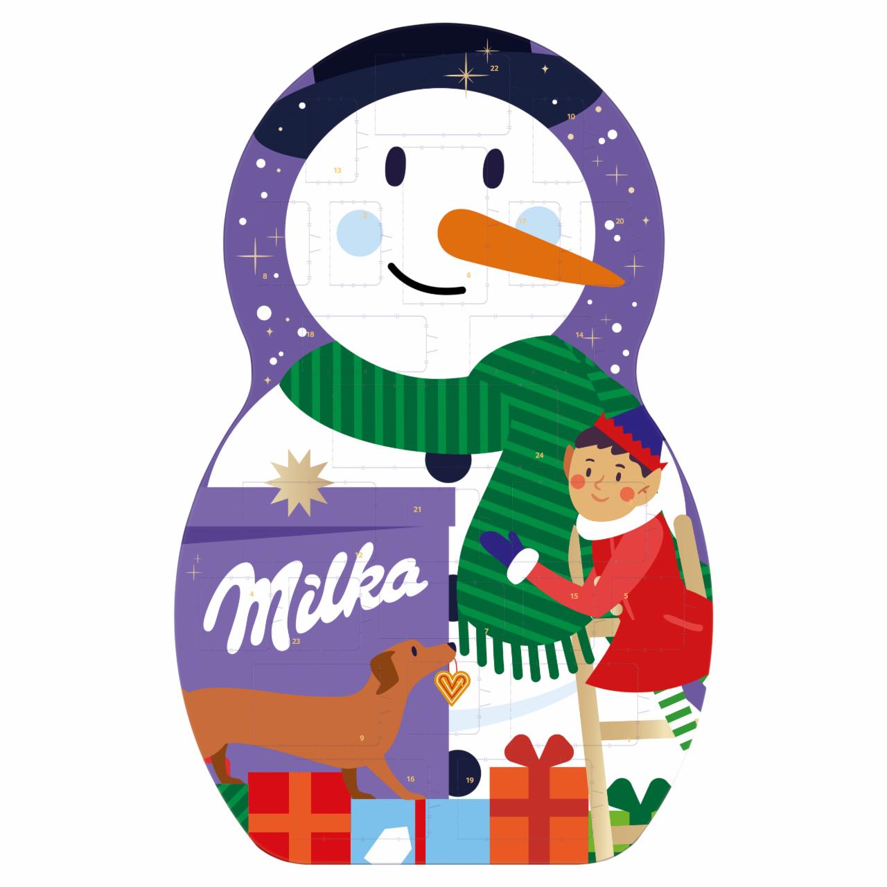 Képek - Milka hóember adventi kalendárium 213 g