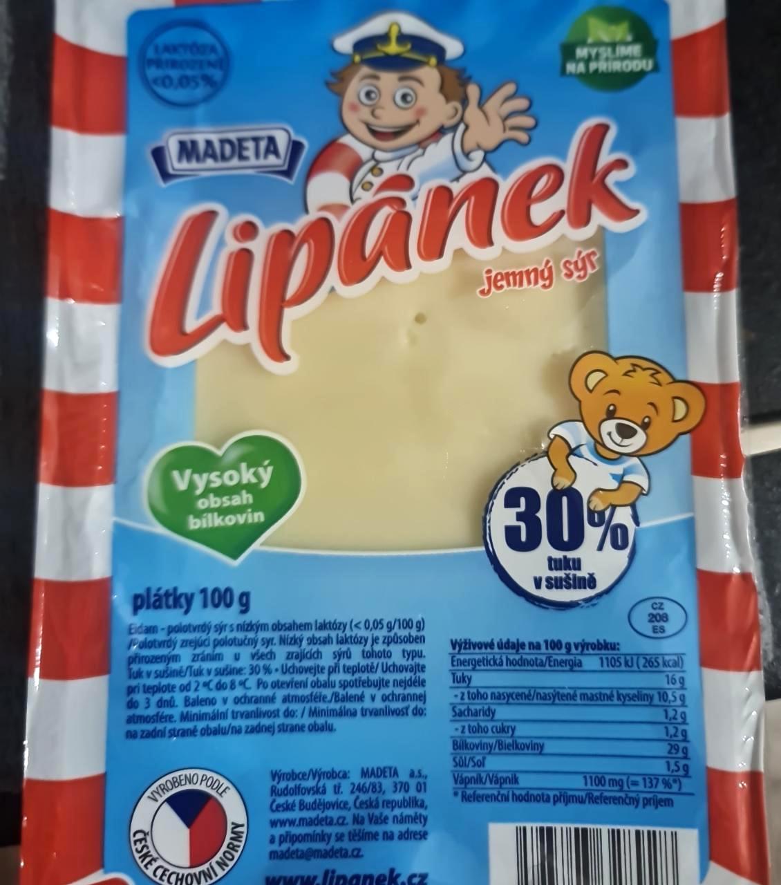 Képek - Lipánek jemný sýr 30% Madeta