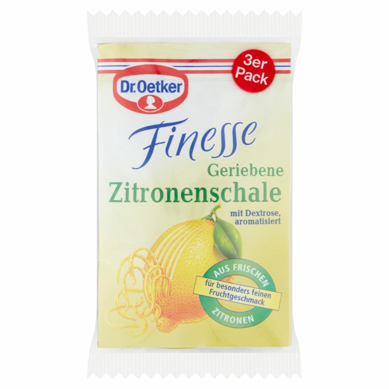 Képek - Dr. Oetker Finesse reszelt citromhéj 3 x 6 g (18 g)