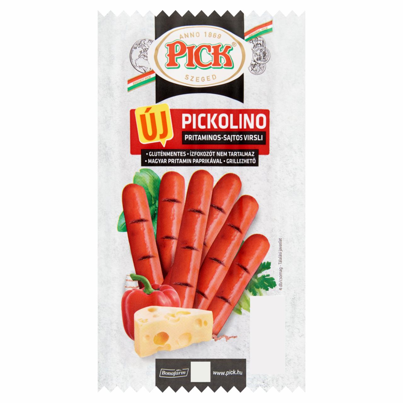 Képek - PICK Pickolino pritaminos-sajtos virsli 140 g