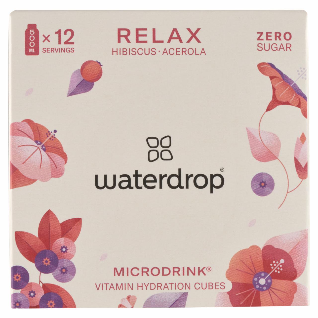 Képek - Waterdrop pezsgő kocka hibiszkusz, acerola, málna ízesítés 24 g