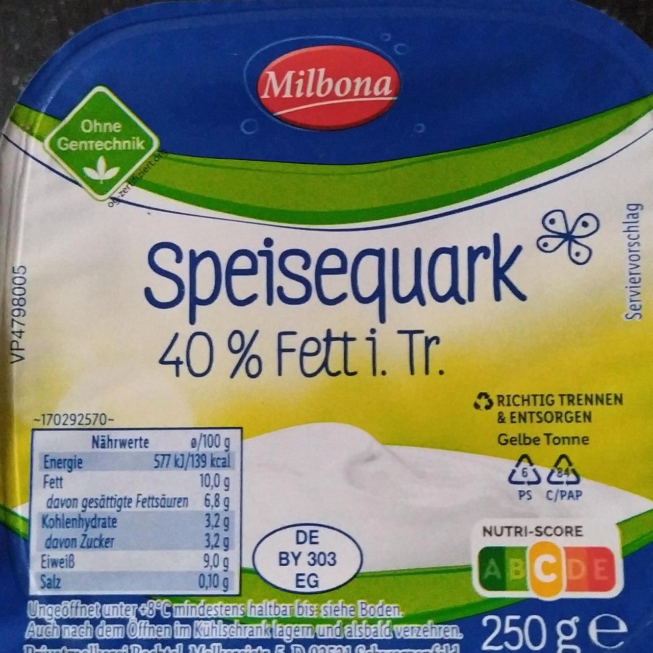 Képek - Speisequark 40% Milbona