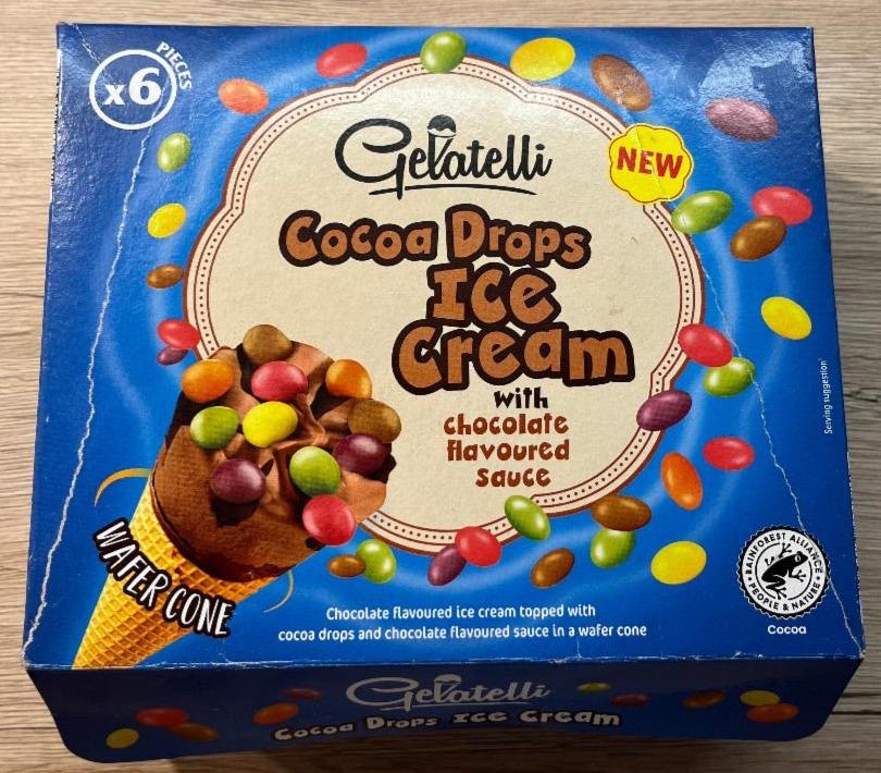 Képek - Cocoa drops ice cream wafer cone Gelatelli