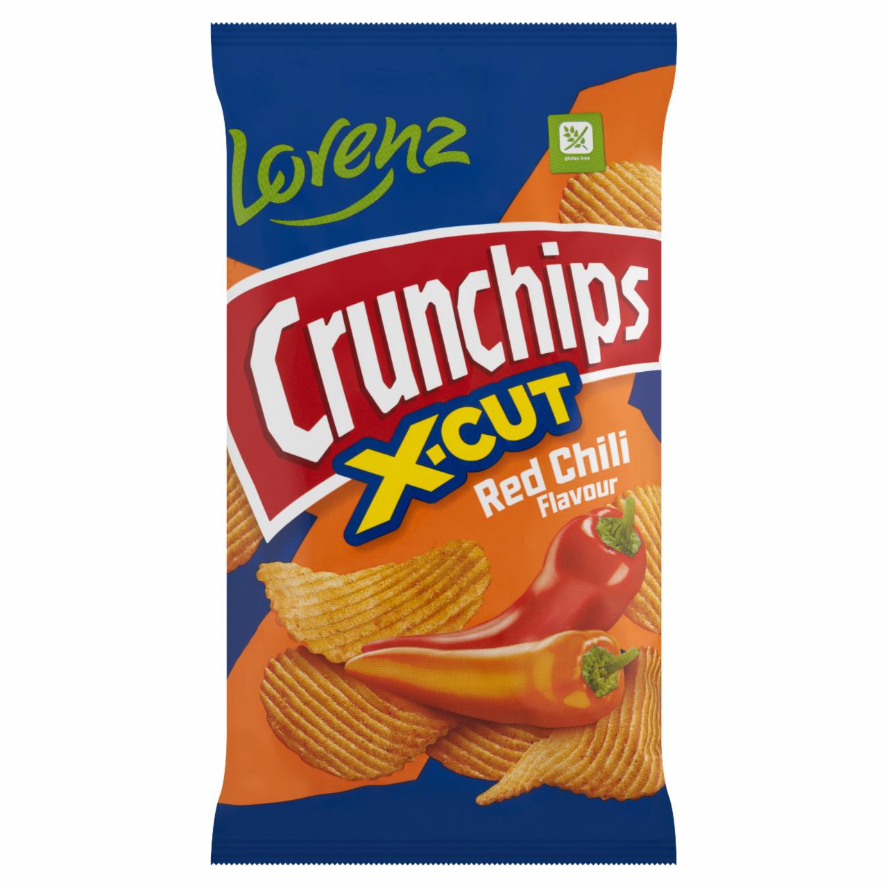 Képek - Lorenz Crunchips X-Cut hullámos burgonyachips chili ízesítéssel 75 g