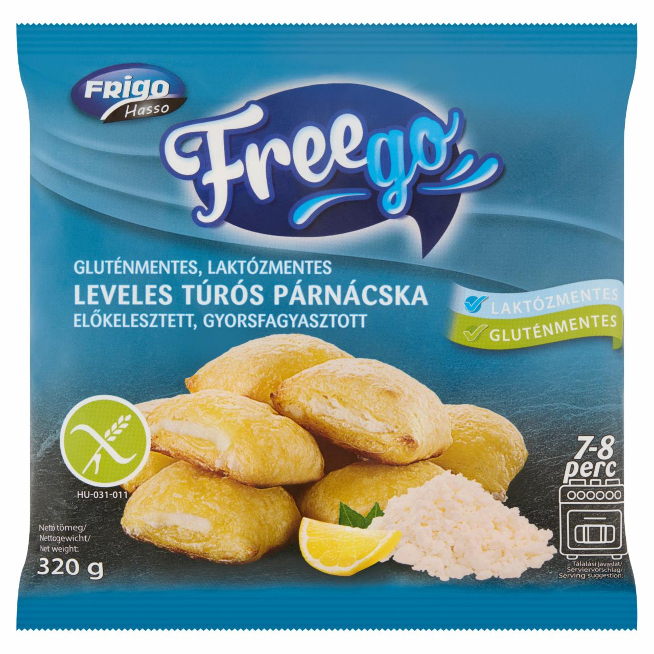 Képek - Freego gyorsfagyasztott gluténmentes, laktózmentes, leveles túrós párnácska 320 g