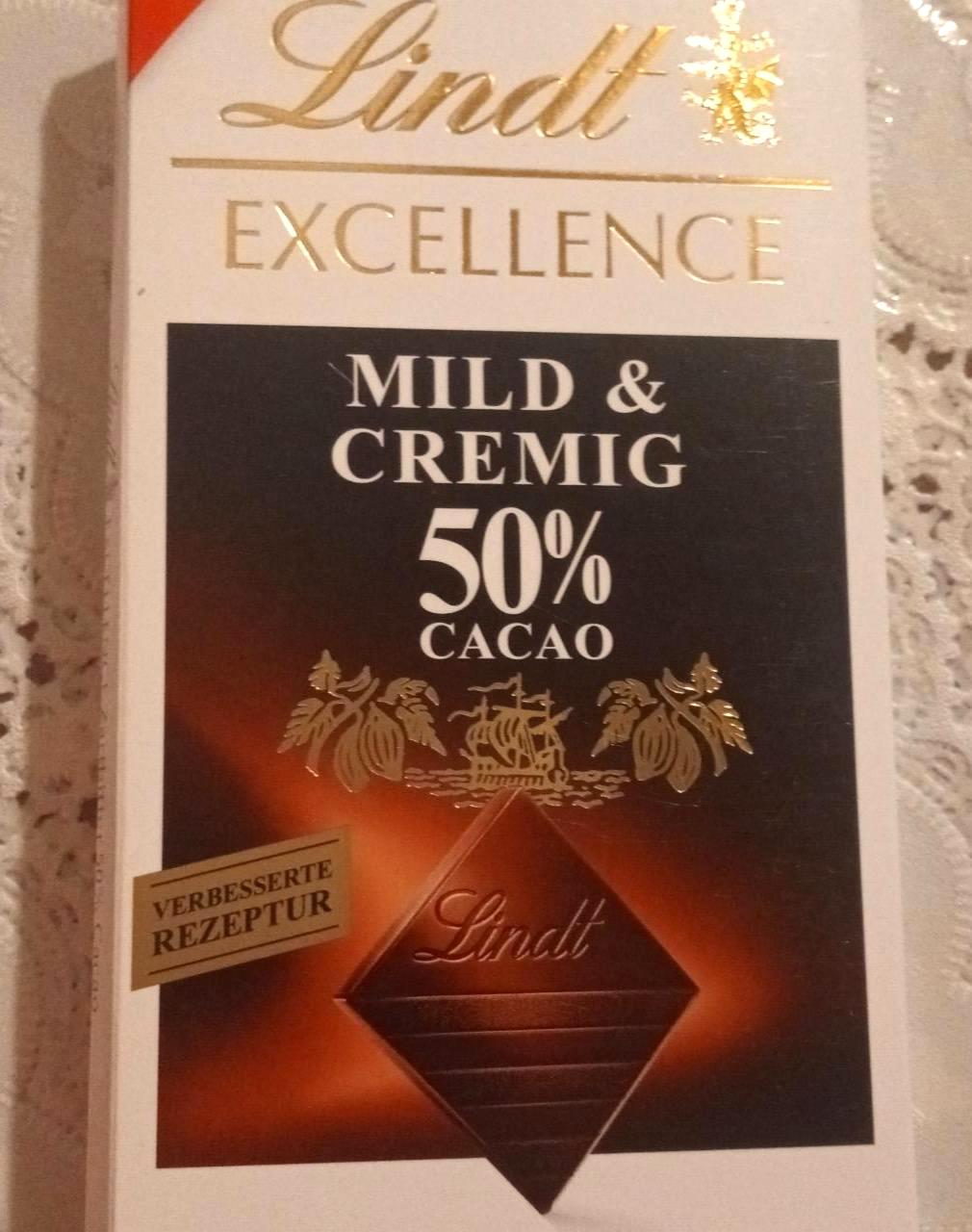 Képek - Lindt Excellence Mild & Cremig 50% cacao