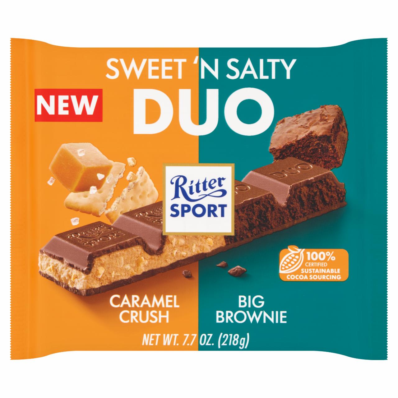 Képek - Ritter Sport Duo Sweeeť'n Salty dupla töltelékes tejcsokoládé 218 g