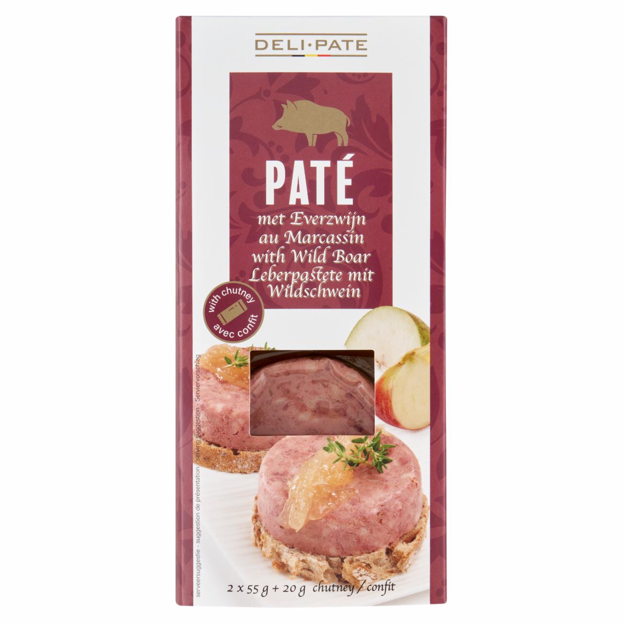 Képek - Deli Pate pástétom vaddisznóval és konyakkal fahéjas alma-körte chutney-val 130 g