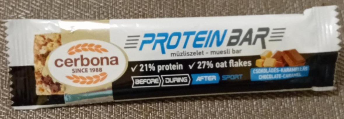 Képek - Protein bar müzliszelet - 35 g - Csokoládés-Karamellás Cerbona