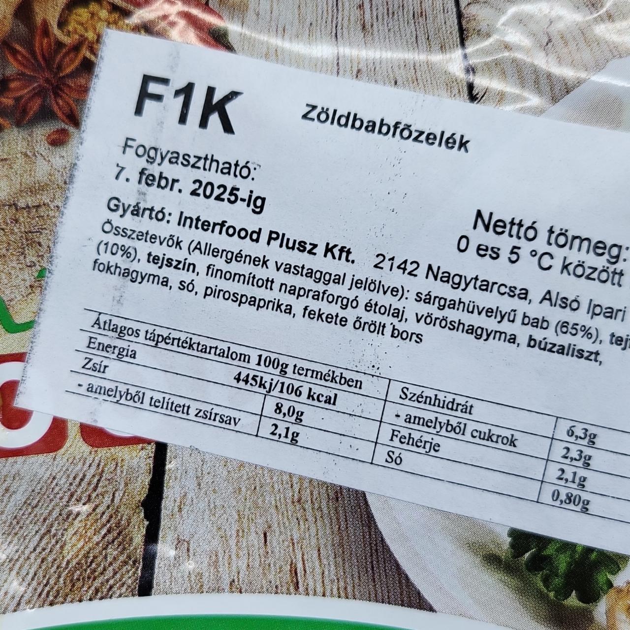 Képek - Zöldbabfőzelék Interfood