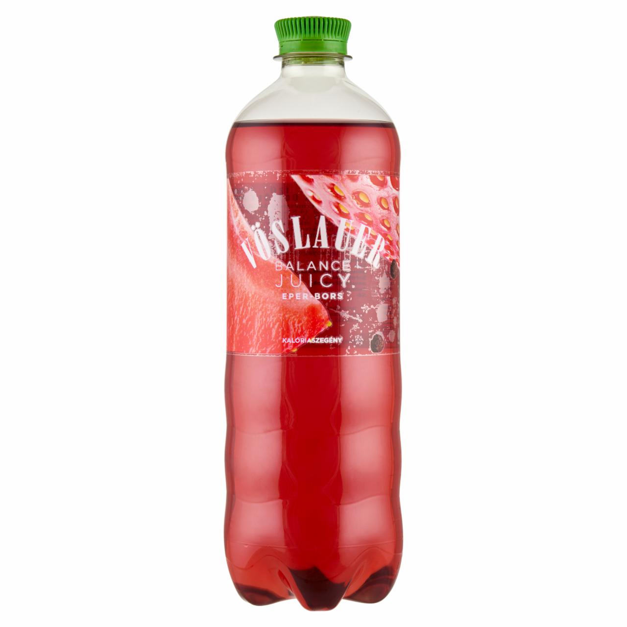 Képek - Vöslauer Balance Juicy eper-bors ízű természetes ásványvíz alapú szénsavas üdítőital 0,75 l