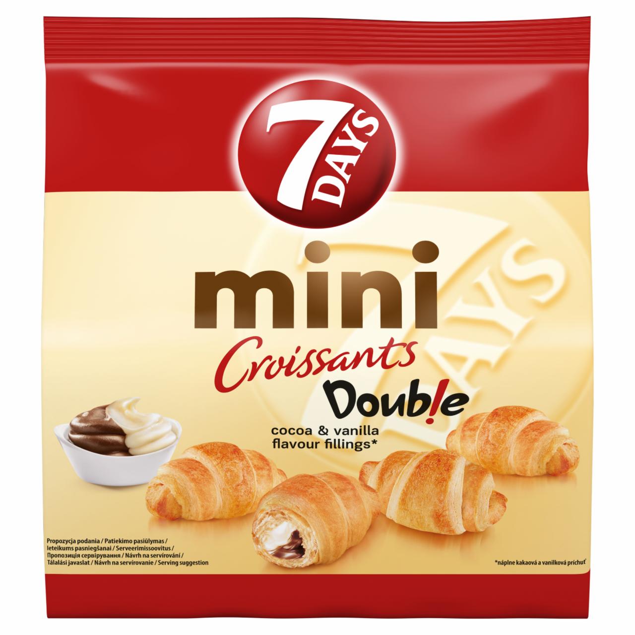 Képek - 7DAYS Mini Croissant kakaós töltelékkel és vaníliaízű töltelékkel 185 g