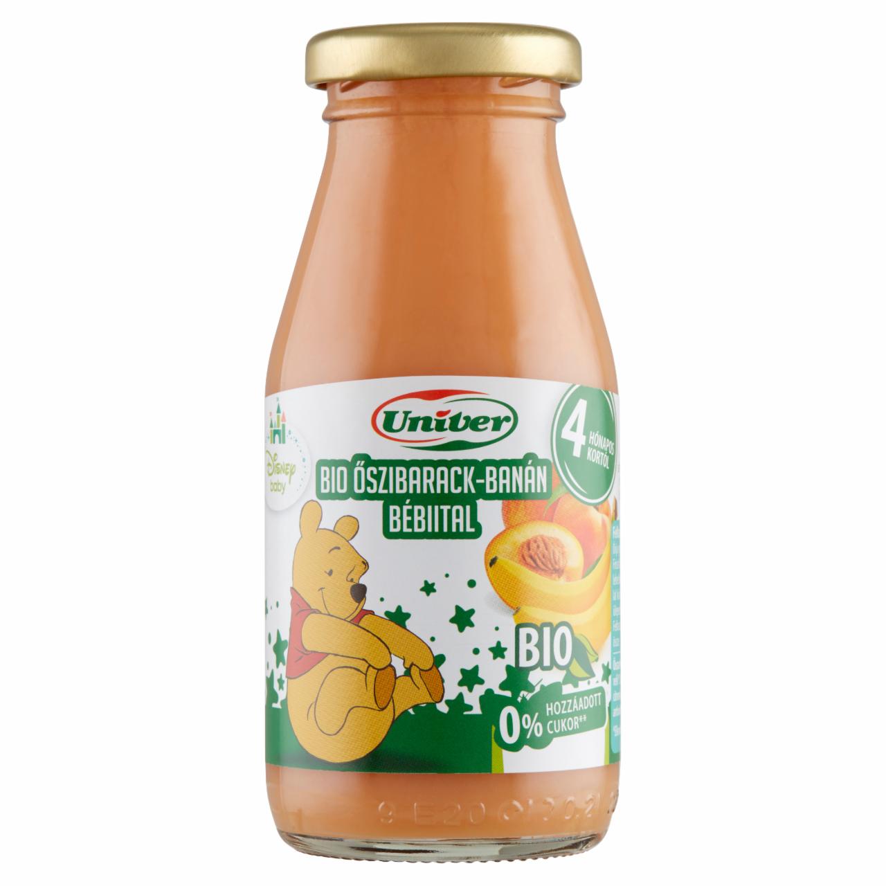 Képek - Univer BIO őszibarack-banán bébiital 4 hónapos kortól 200 ml