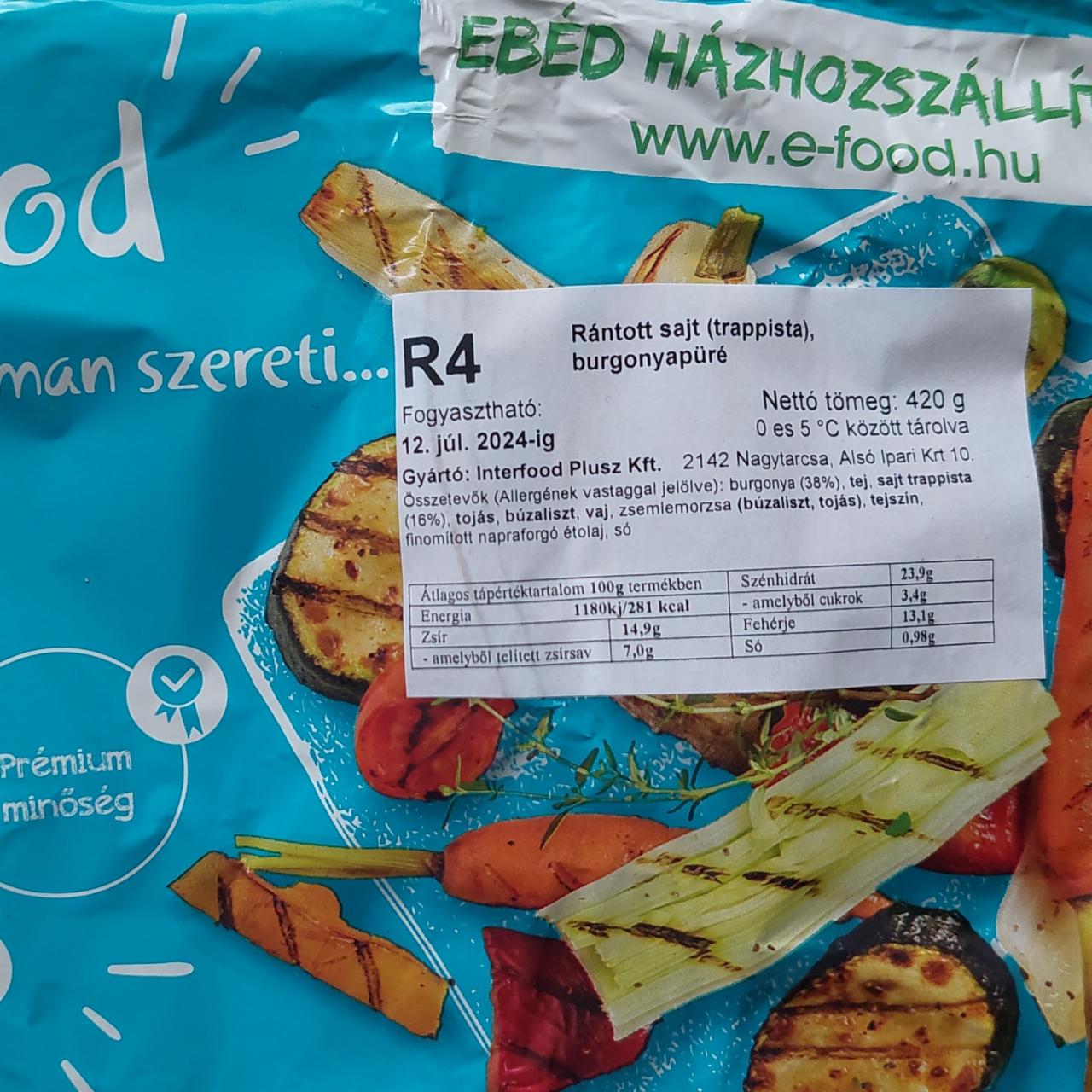 Képek - Rántott sajt butgonyapüré Interfood