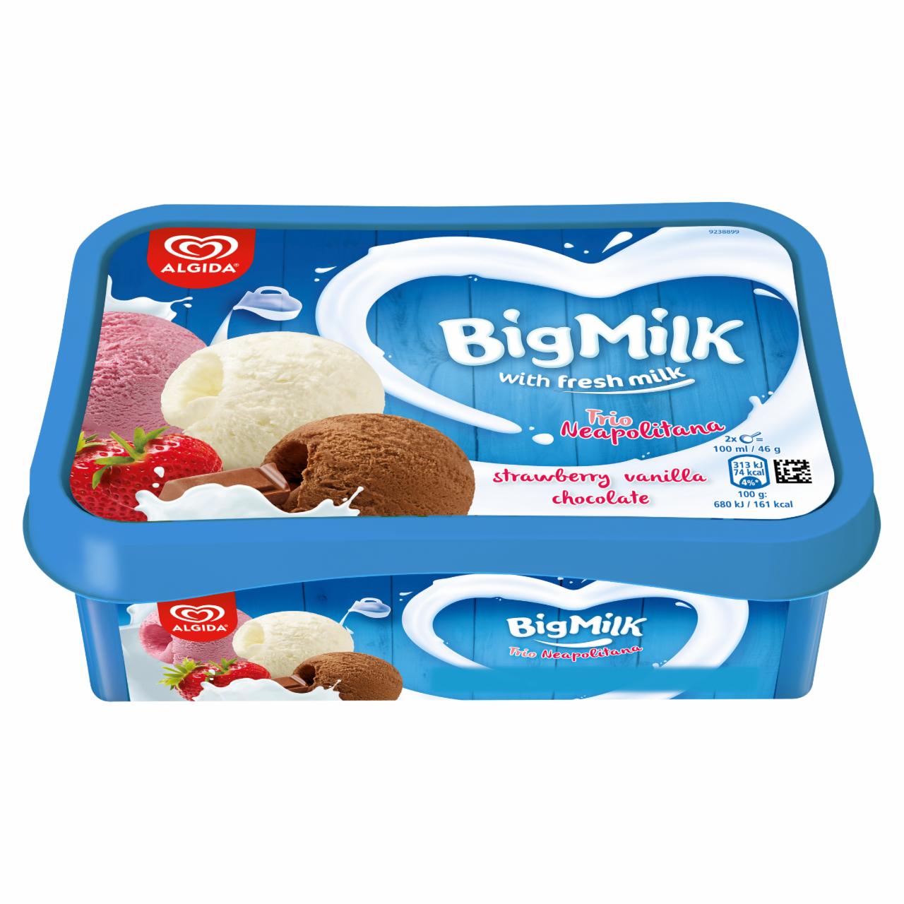 Képek - Big Milk Jégkrém Trio Neapolitana 1000 ml