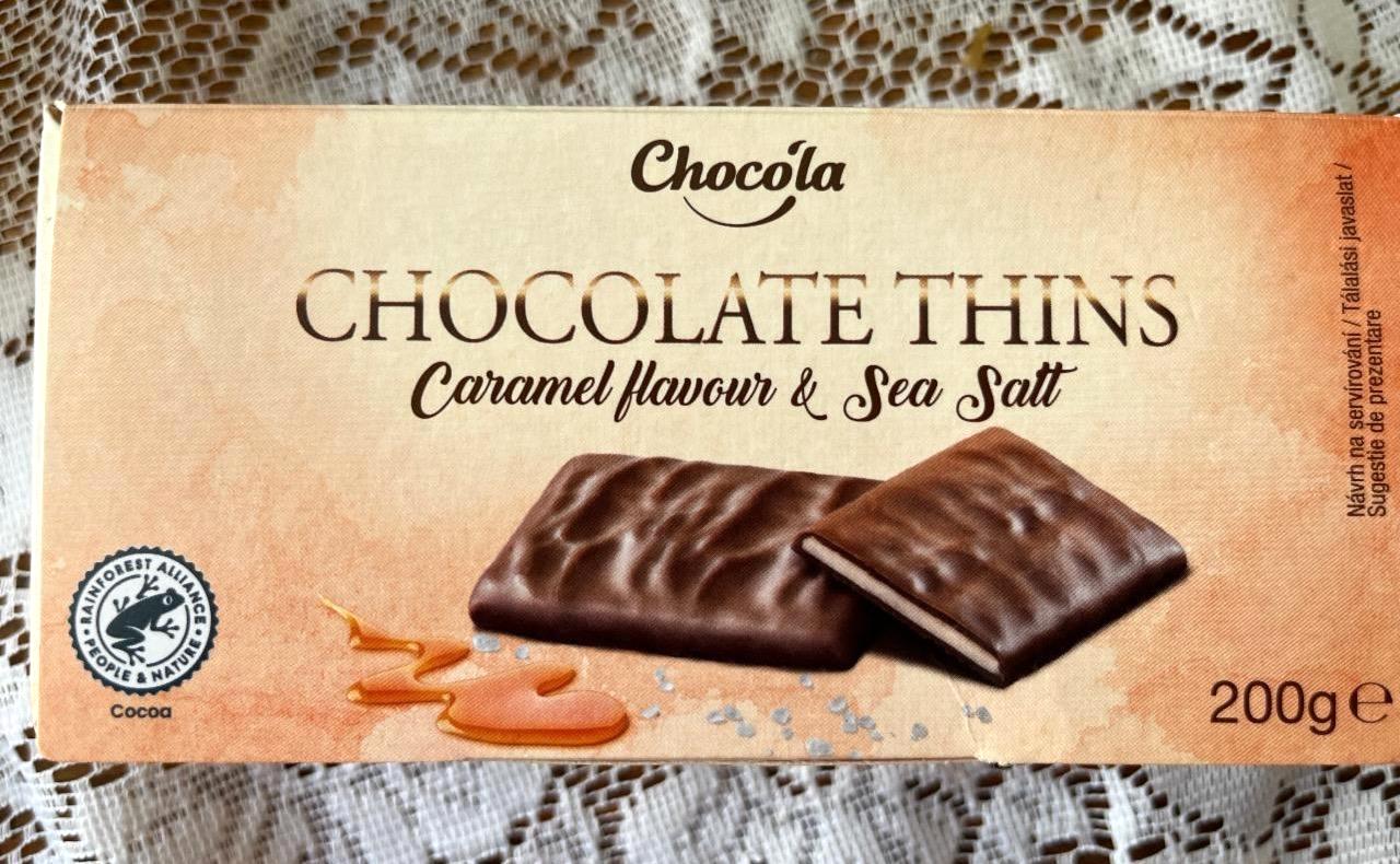 Képek - Chocolate thins Caramel & sea salt Chocóla