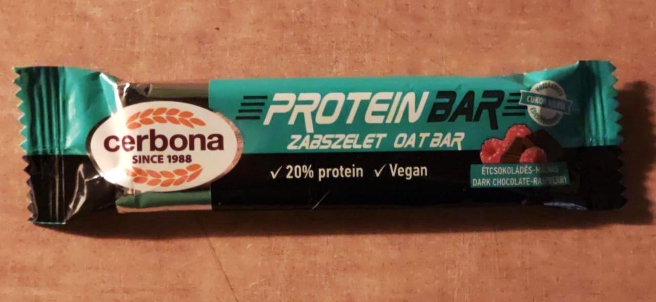 Képek - Proteinbar zabszelet oatbar étcsokoládés-málnás Cerbona