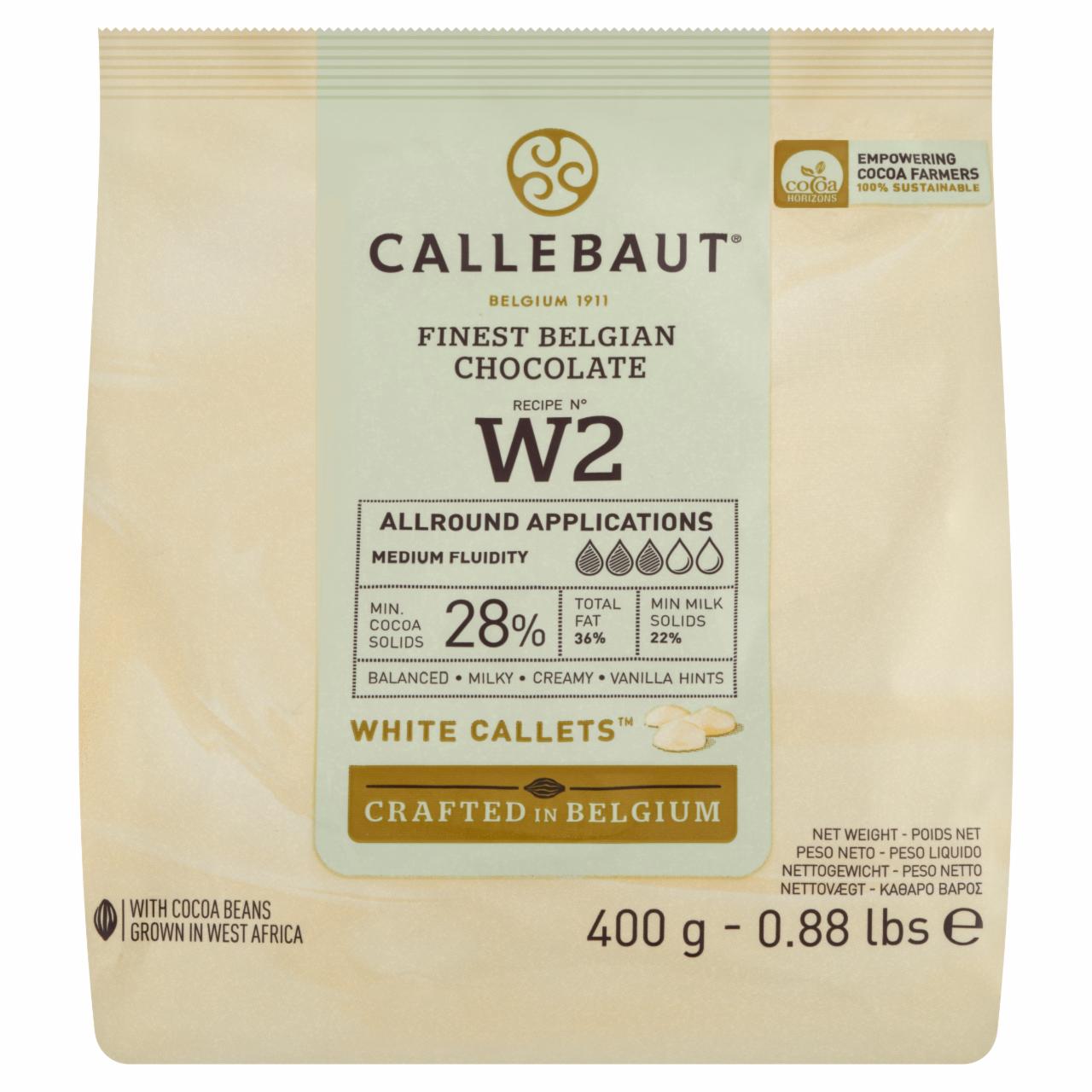 Képek - Callebaut W2NV fehér csokoládé pasztillák 400 g