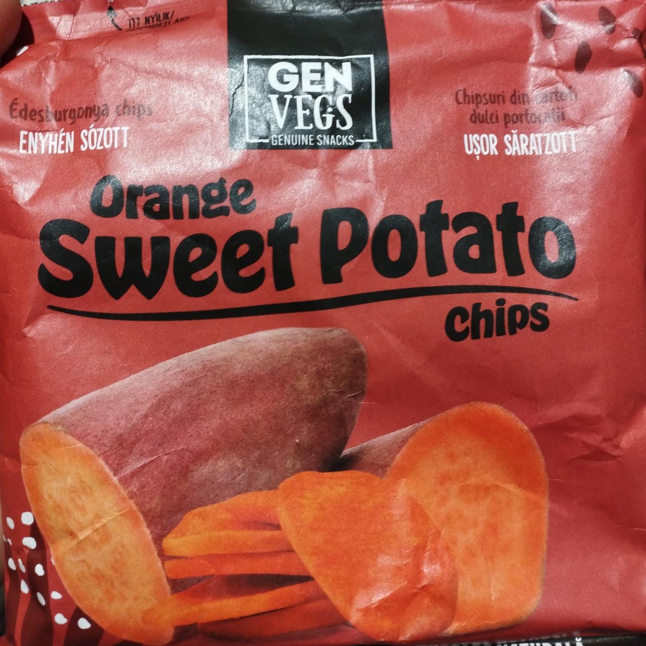 Képek - Orange Sweet Potato chips GenVegs