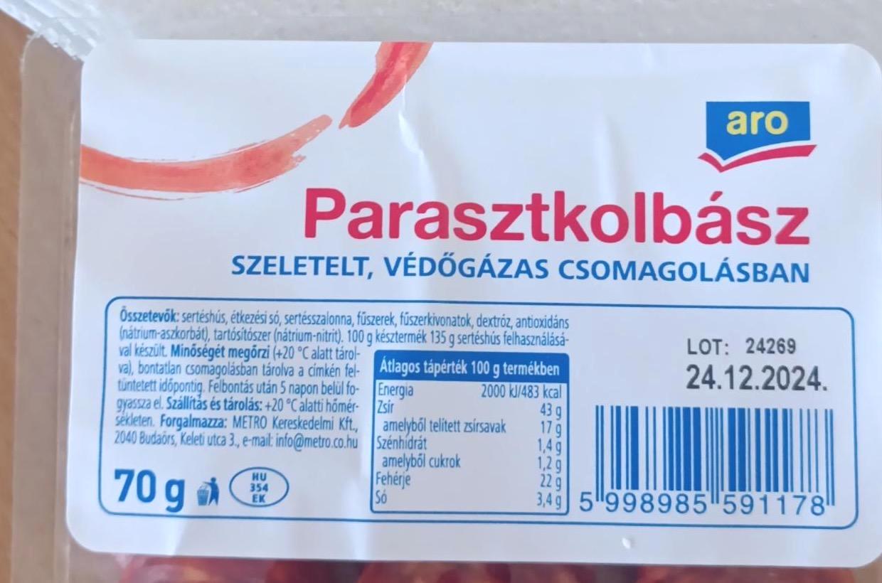 Képek - Parasztkolbász szeletelt Aro