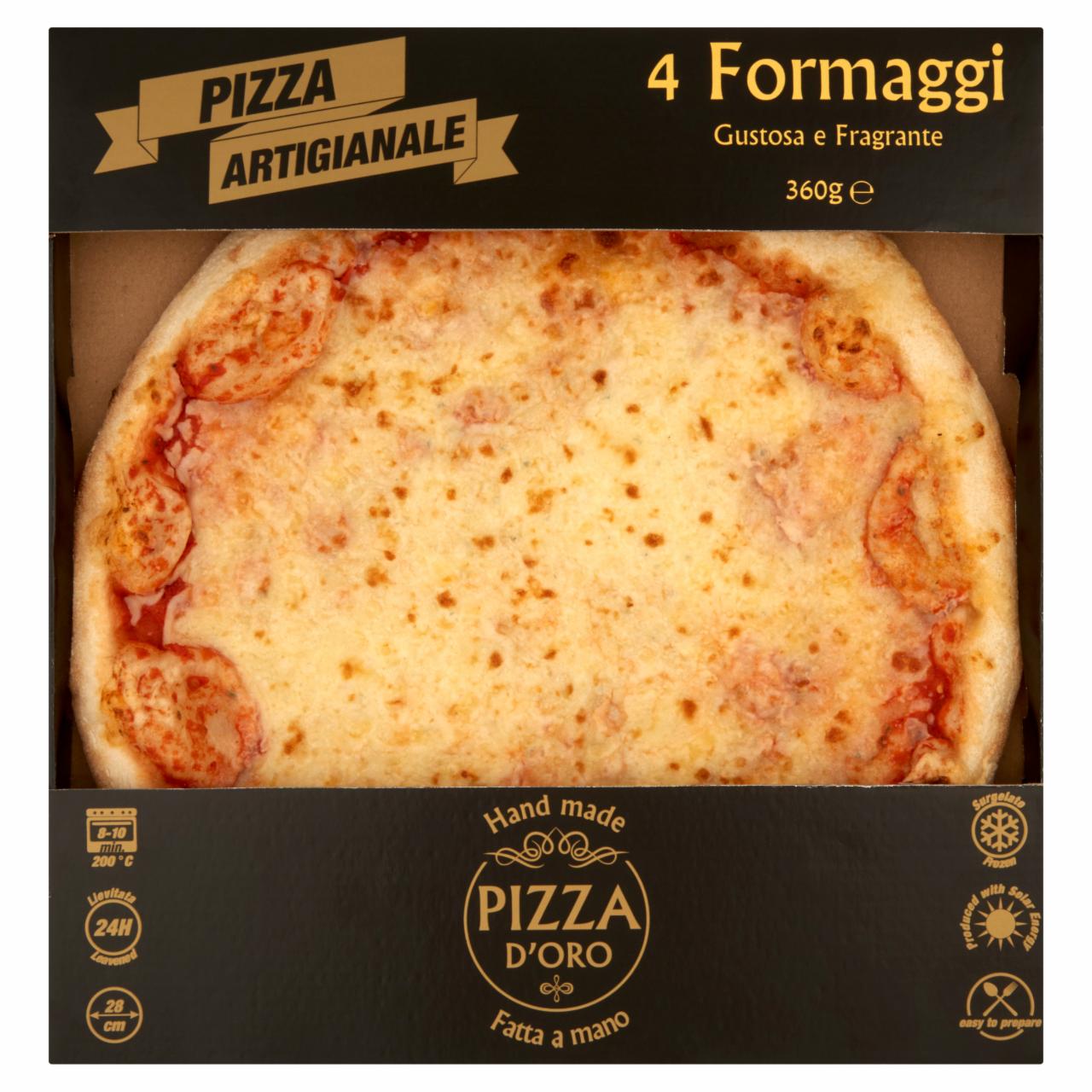 Képek - Pizza D'Oro 4 Formaggi gyorsfagyasztott kézműves pizza 360 g