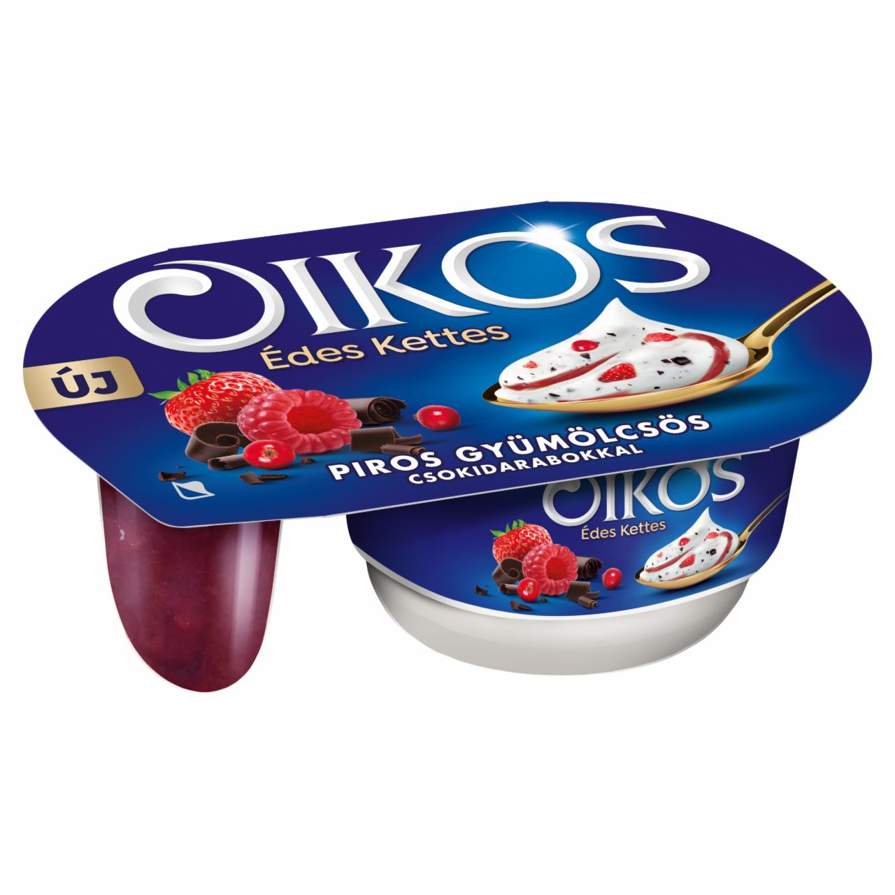 Képek - Danone Oikos Édes Kettes élőflórás édesített joghurt piros gyümölcsös szósszal 118 g