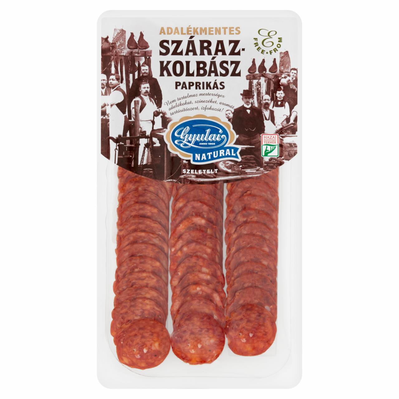 Képek - Gyulai Natural szeletelt adalékmentes paprikás szárazkolbász 80 g