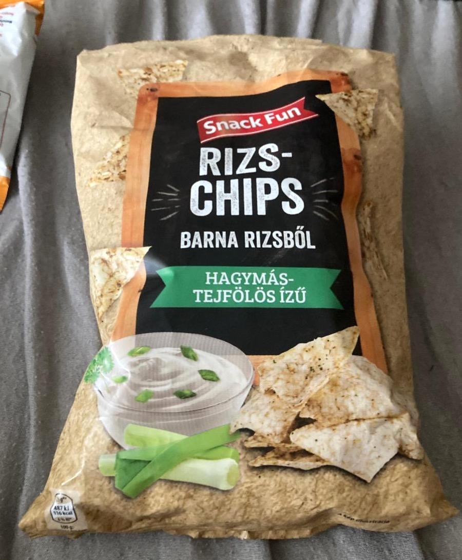 Képek - Rizs chips hagymás tejfölös ízű Snack Fun