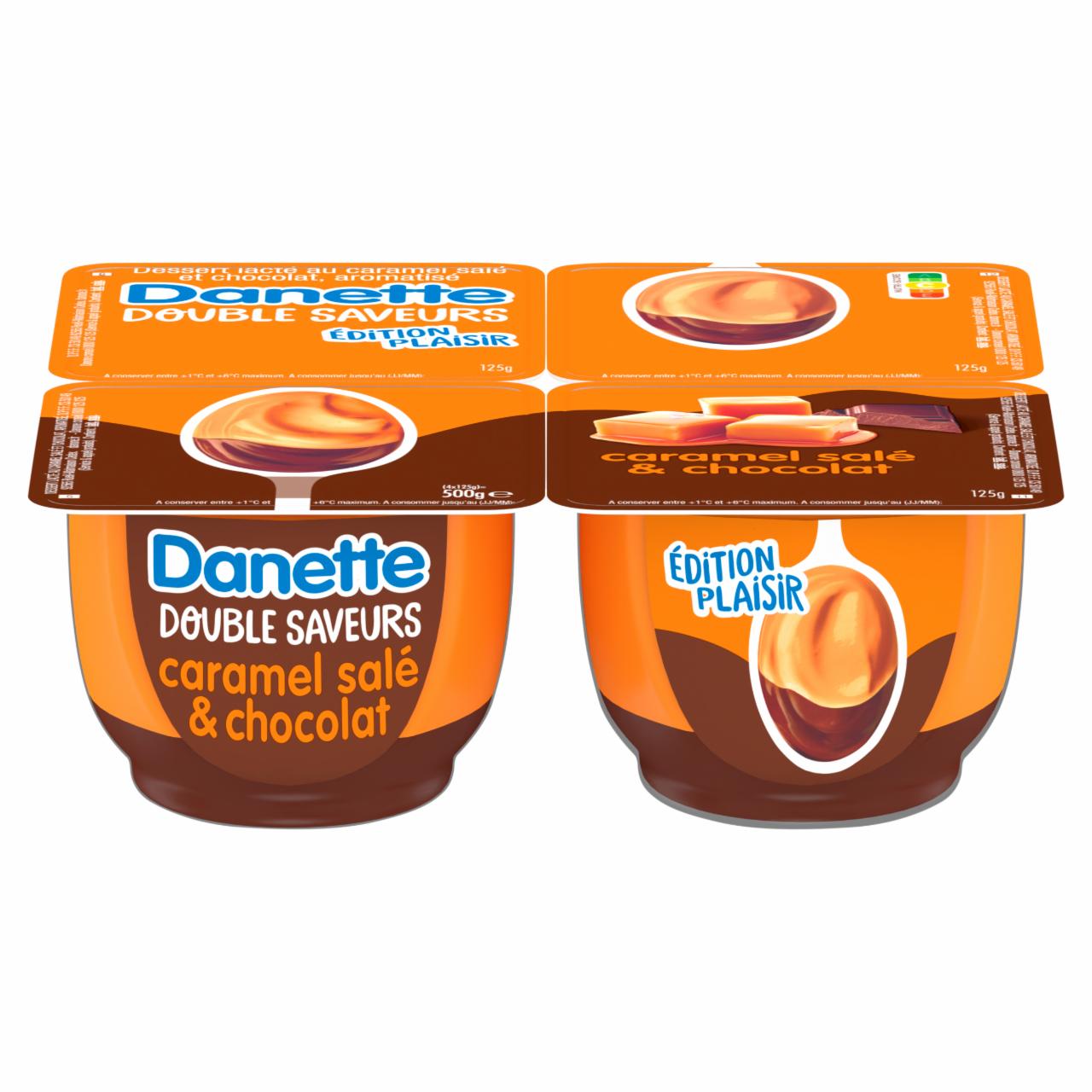 Képek - Danette sós karamell- és csokoládéízű puding 4 x 125 g (500 g)