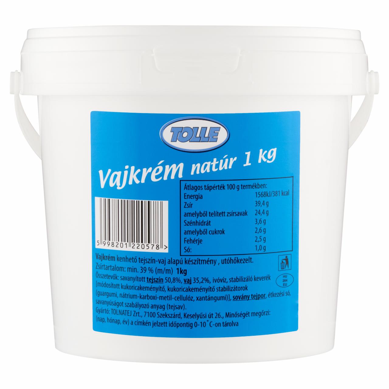 Képek - Tolle natúr vajkrém 1 kg