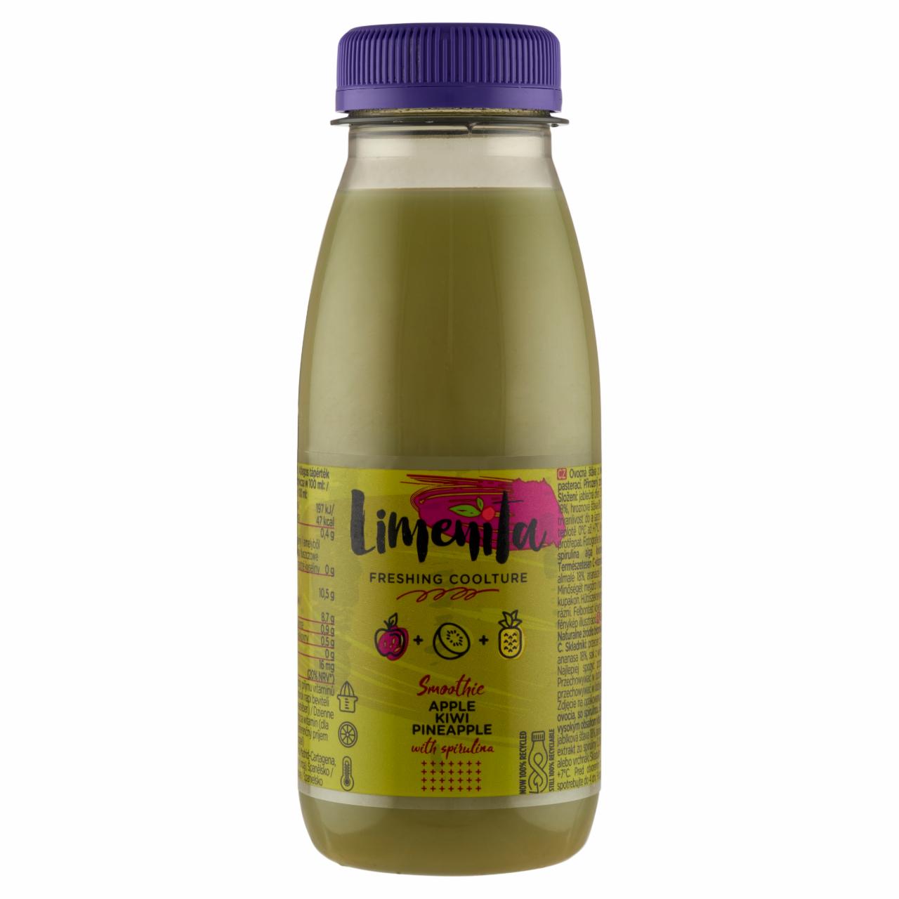 Képek - Limenita Freshing Coolture gyümölcslé többféle gyümölcsből, spirulina alga kivonattal 250 ml