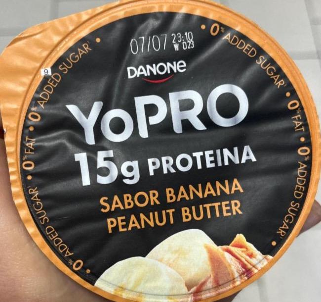 Képek - Danone YoPro magas fehérjetartalmú tejkészítmény banánnal-mogyoróvaj aromával édesítőszerekkel 160 g