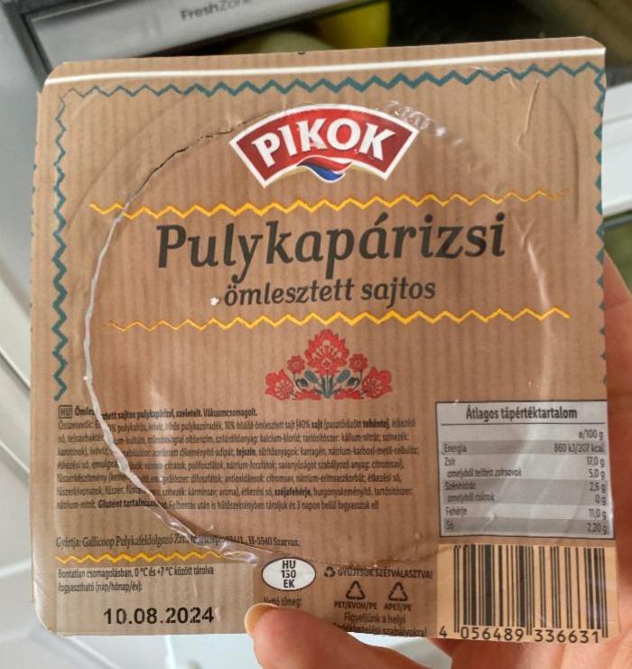 Képek - Pikok ömlesztettsajtos pulykaparizsi